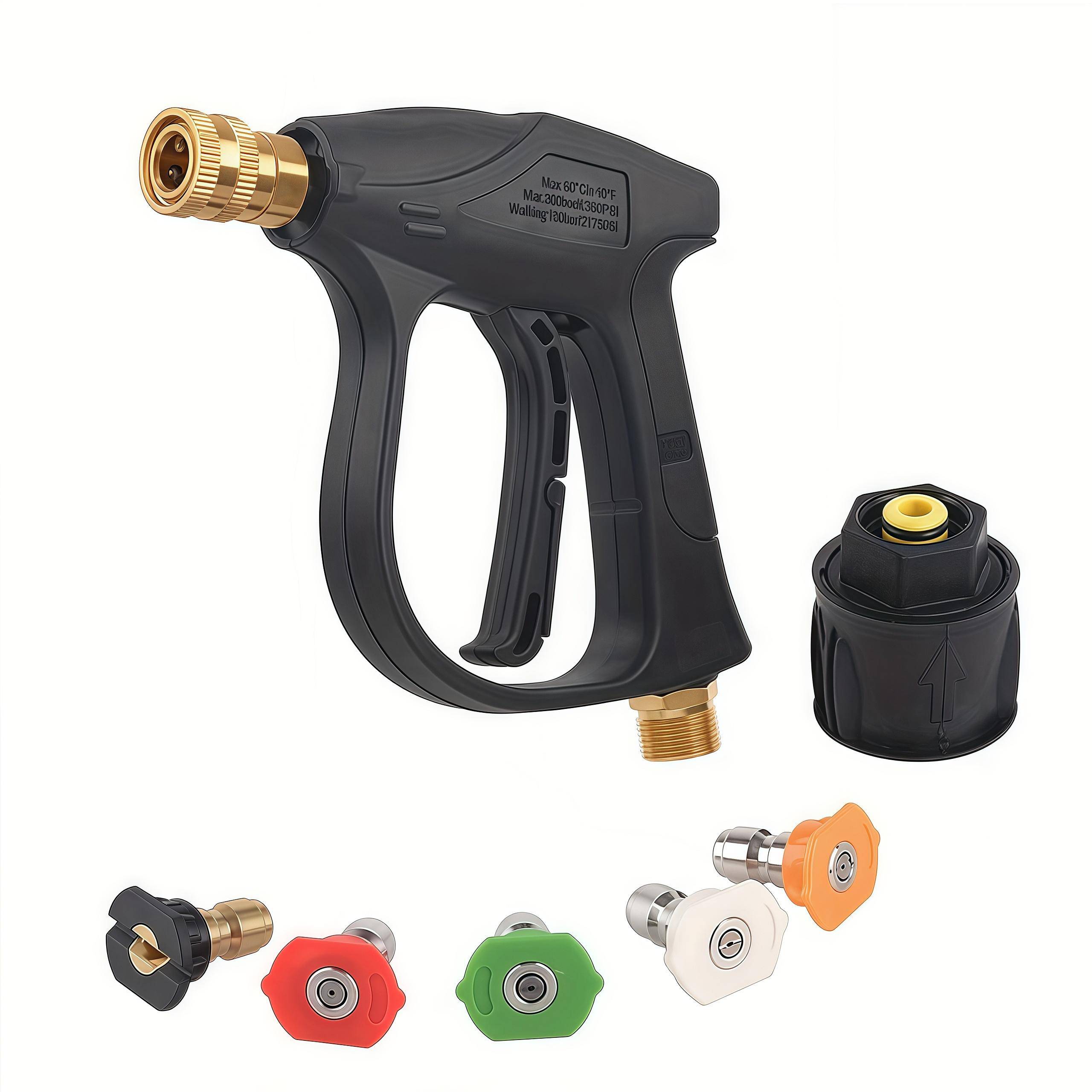 Högtryckstvättpistol för Karcher K2-K7 & Nilfisk - Multifunktionsmunstycke med snabbkoppling, Kraftfull rengöring för Bil & Hem