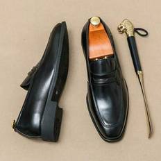Men&#39;s Formal Leather Shoes: New Formal Leather Shoes For Men, With An Elegant British Style. Men&#39;s Casual Leather Loafers: Casual Leather Shoes With A - Black - EUR38,EUR39,EUR40,EUR41,EUR42,EUR43,EUR44,EUR45,EUR46,EUR47,EUR48