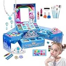 Kids Makeup Set, Princess Cosmetic Play Kit, Washable Kids Makeup, Girls Makeup Playset, Childrens Makeup Set, Washable Childrens Make Up Set Girls Toys For Girls Teenage Kids Friends Family