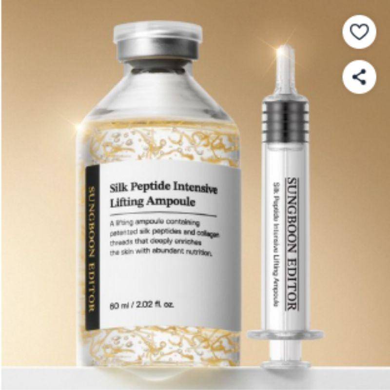 SUNGBOON EDITOR Silkespeptid Uppstramande Ampull K-Beauty Lyftande Elasticitetsvård Serum