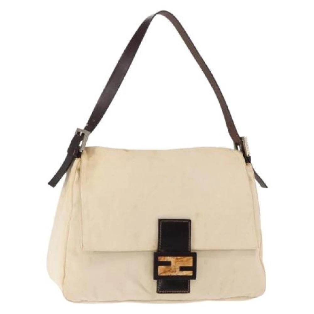 Fendi Vintage Pre-owned Canvas Skuldertaske - Vintage - Dame - Beige - ONE SIZE - Uld