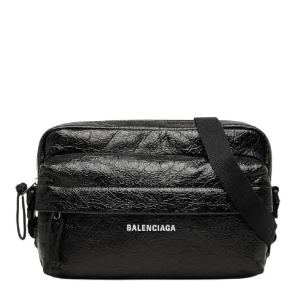Balenciaga Vintage Pre-owned Explorer Læder Skuldertaske - Vintage - Herre - Sort - ONE SIZE - Uld