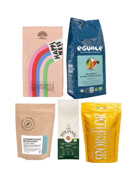 Prova på kaffepaket Bryggkaffe