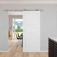 Finland kompakt / massiv skydedør med rustfri stålskinne - Safco Doors