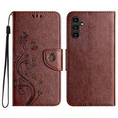 Sommerfugl Blomster Mønster Flip Læder Telefon Cover Til Samsung Galaxy A56 5G
