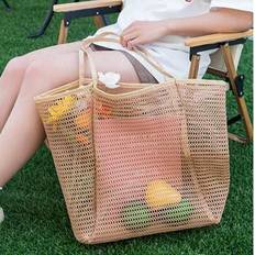 A Women&#39;s Summer Beach Tote Bag -- A Back - To - School Season Gift. It Is A Practical Mesh Shoulder Bag That Can Also Be Worn Cross - Body. Equipped - Multicolor