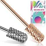 2 st slät ovansida nagelslipspets, nagelslipspets, 3/32 tum (2,35 mm) säkerhetsslipspets för att ta bort akryl/hård gel för erfarna vardagsrum, extra stora (XC)