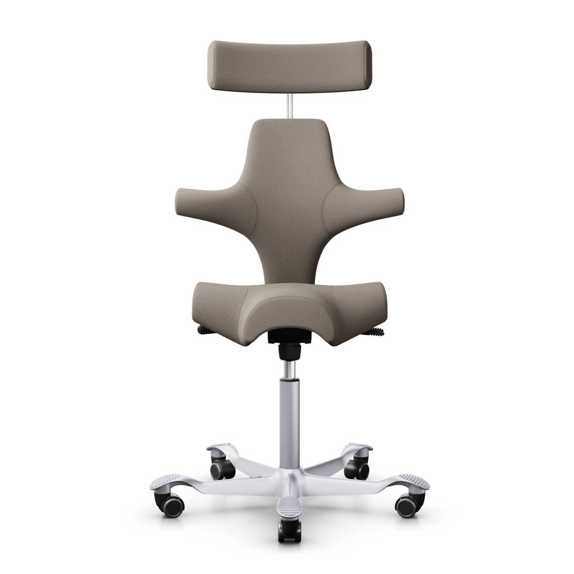 Kontorsstol HÅG Capisco 8107, Färg Beige (SC60129), Underrede Silver, Liftomat 200 mm, Fotring Nej