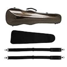 4/4 Fiol Triangellåda Kolfiber Violinlåda Ultralätt Fiolväska Fiol Resväska Violininstrumentfodral(Coffee)
