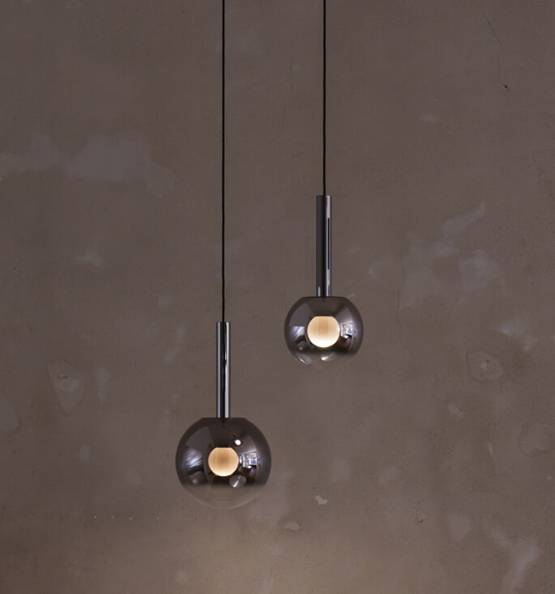 Occhio Luna Sospeso 125 var up pendel, dark chrome