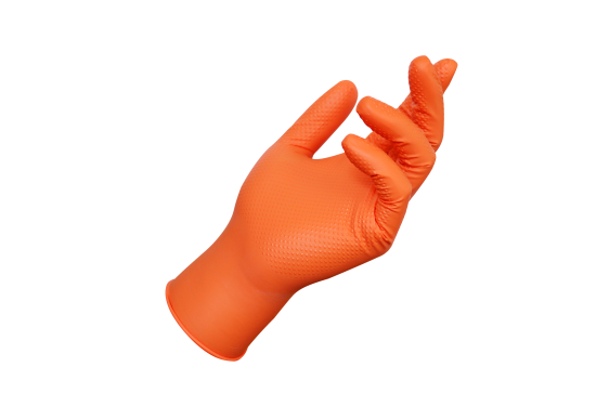 Nilex Diamond Orange PF engangshandske Str. 8, boks a 50 stk.