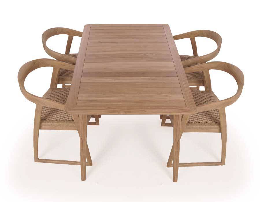 Murcia Venedig Teak Havemøbelsæt - 90x150 cm