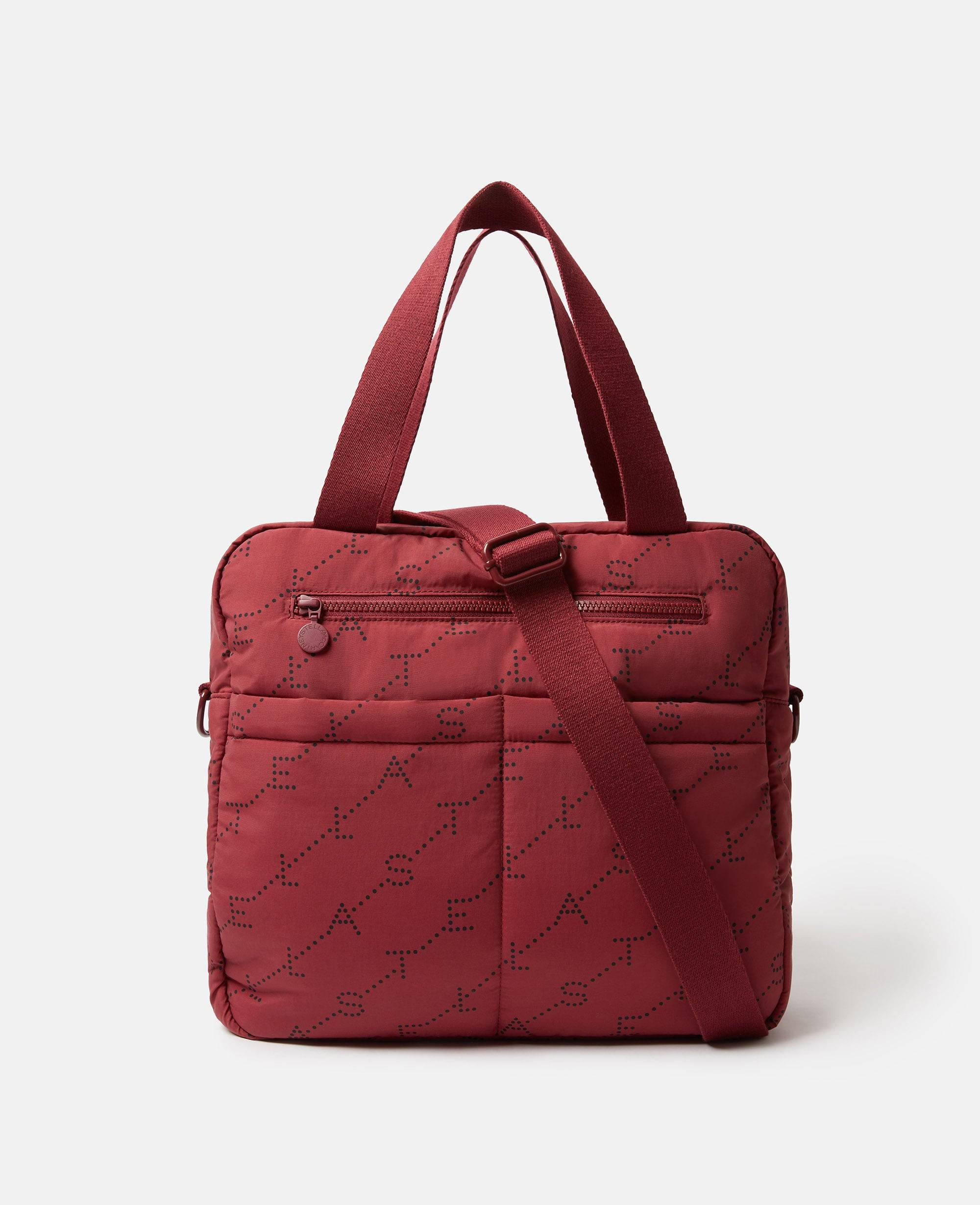 Stella McCartney - Large Maroon Nylon Logo Diaper Bag,