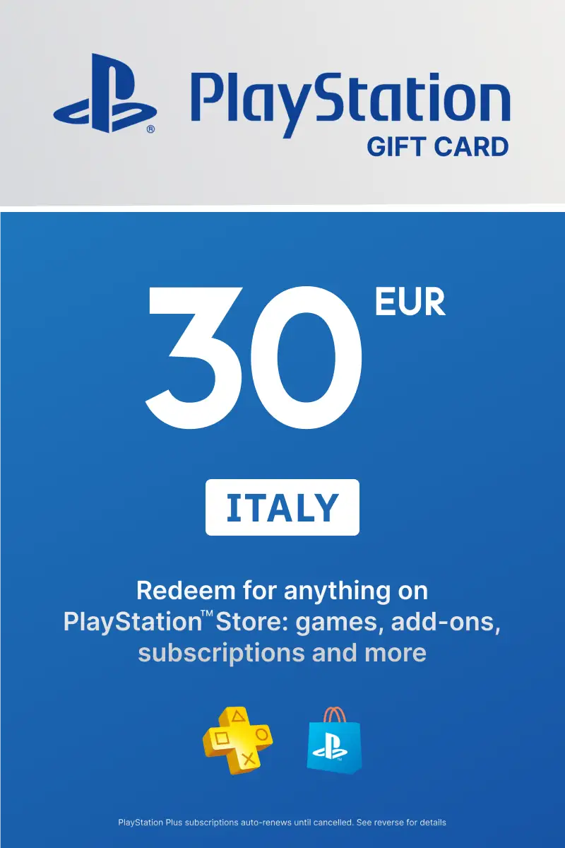 PlayStation Network Card 30 EUR (IT) PSN Key Italy.