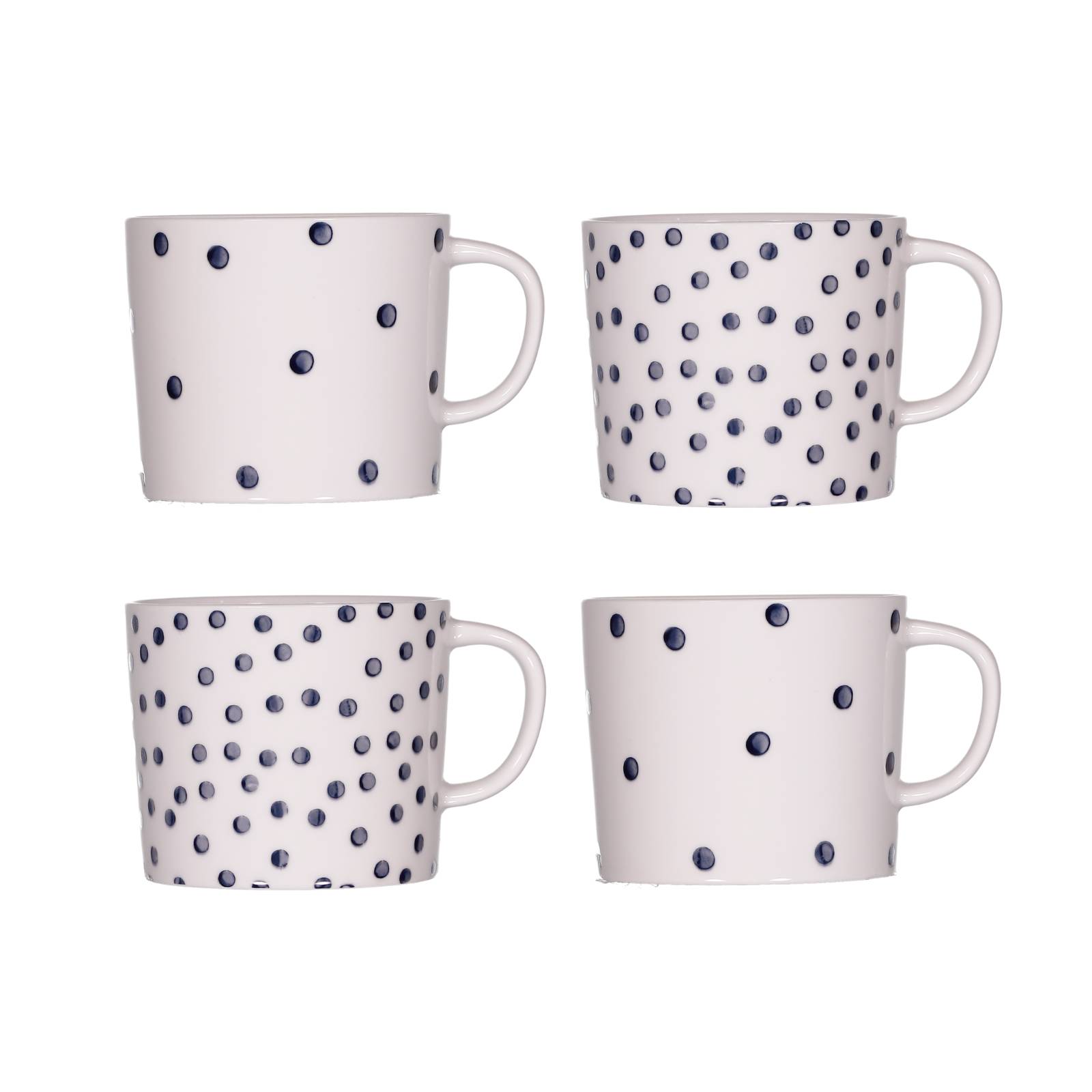 Mugg Dots & Dots 4-p vit/blå