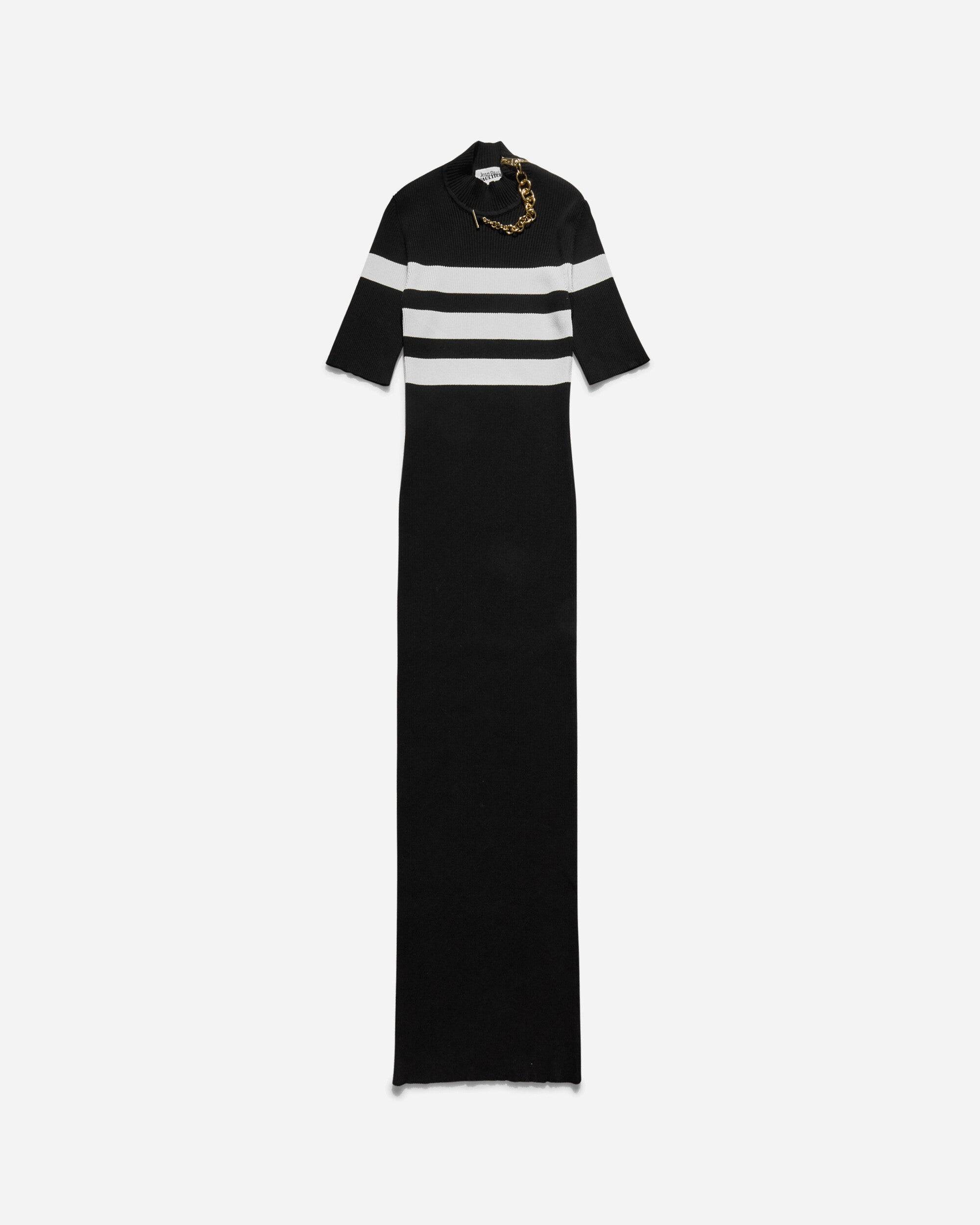 Women s Marinière Long Dress Black / White