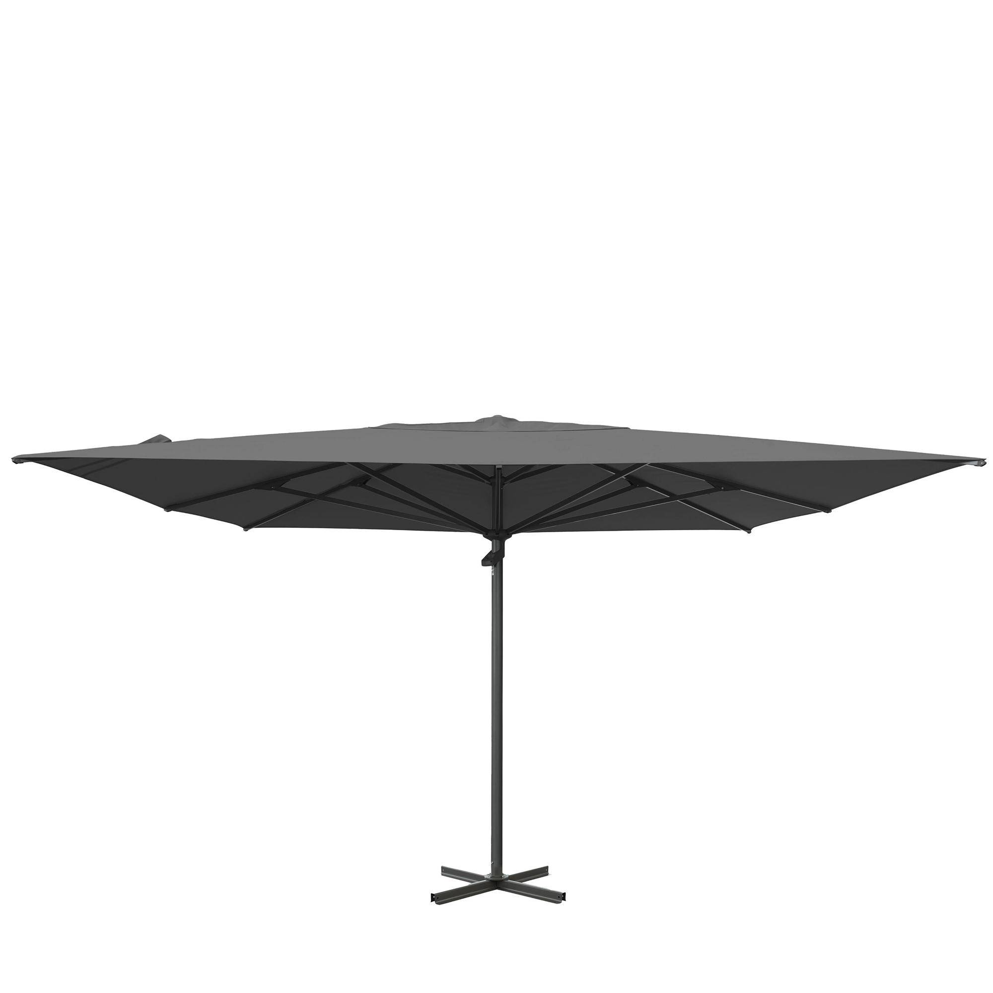 Stor parasol Mozzo 4x4 m, grå
