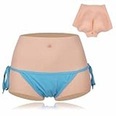 CRODRES Sissy Realistisk Falsk Silikon Trosor Boxershorts Transgender Hip Enhancer för Crossdressing, Color2, M Upgrade