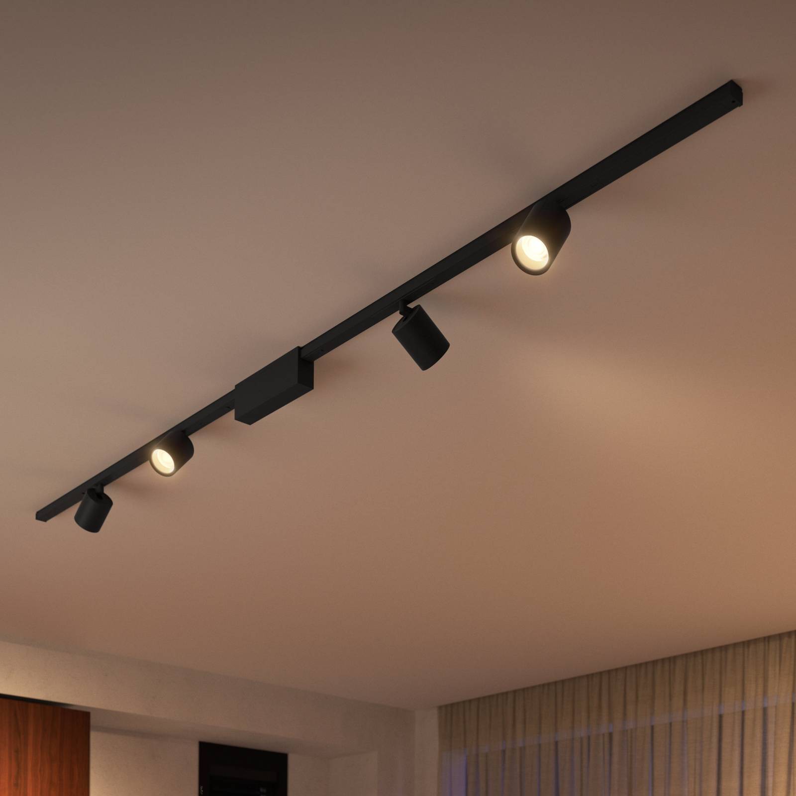 Philips Hue Perifo skensystem 4x spots svart Perifo, dimbar, Svart, Arbetsrum / kontor, Metall, Modern