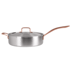 Traktörpanna med lock 28 cm - Rostfri