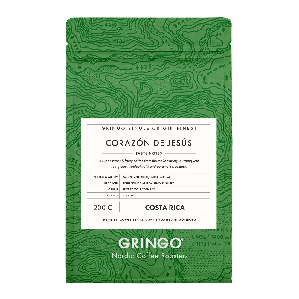 Gringo Nordic - Corazon de Jesus - Costa Rica - Ljusrostade kaffebönor - 200g
