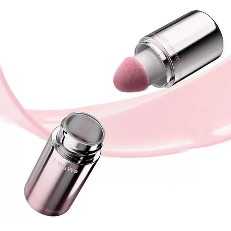 I Wa Wa Liquid Blusher Cheek Lip Tint, Natural Water Glow Dewy Finish, Long-Lasting Face Makeup Blush Stick Cream Blush