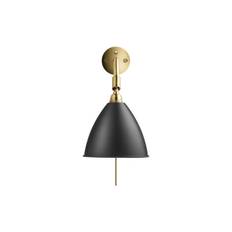 Bestlite BL7 vägglampa, charcoal black/mässing