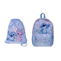 Stitch – Medium Backpack 35x26x18 cm + Drawstring Gym Bag 35x45 cm (bundle)