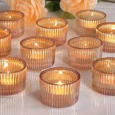 Ins Vertikala Ljuskoppar Skandinavisk Romantisk Candlelight Middag Hushållsljusstakar B&B Heminredning, Glas Vertikala koppar Ljushållare Bröllopsbord - Multifärgad (Multi-size)