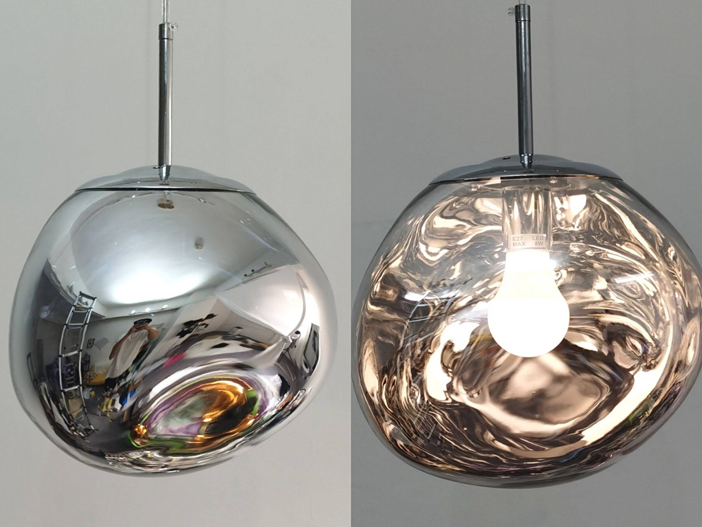 LuxeGlow Lampa – Modern LED Hänglampa för Hemdekoration - Silver / 28CM