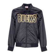 Mitchell & Ness, Jacka, Herr, XL, Polyester, Milwaukee Bucks NBA Satinjacka - black (XL)