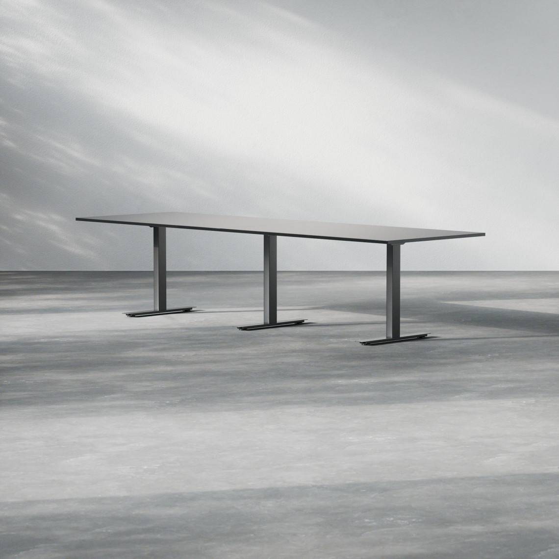 Konferensbord Modul, Storlek 320 cm, Färg Svart, Ben Svart