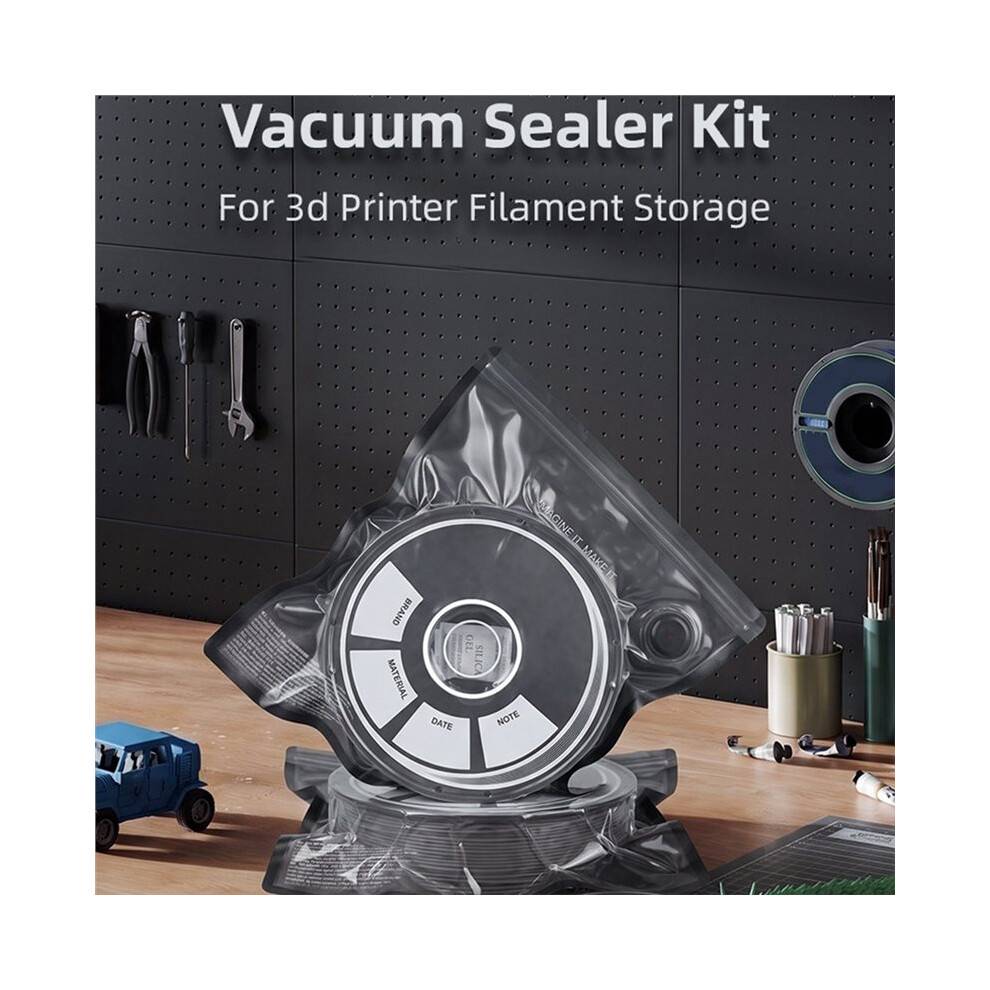 20Pcs 3D Printer Filament Vacuum Storage Bag Kit with Pump Reusable Sealed Moisture Proof Dustproof PLA ABS PETG Dryer