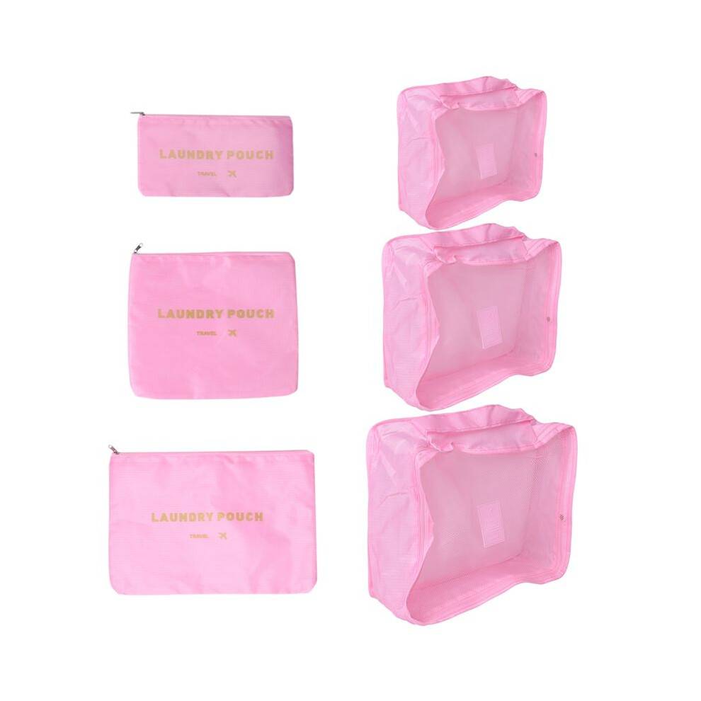 6PCS Travel Storage Bag Set for Clothes Tidy Organizer Wardrobe Suitcase Pouch Travel Organizer Bag Case Shoes Packing 3.