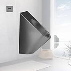 Wall-Mounted Urinal 304 Stainless Steel Urinal, Commercial Non-Contact Public Toilet Urinals, Urinal Trough With Drainage Kit, Adult Urinal For Bars/Airports/Hotel