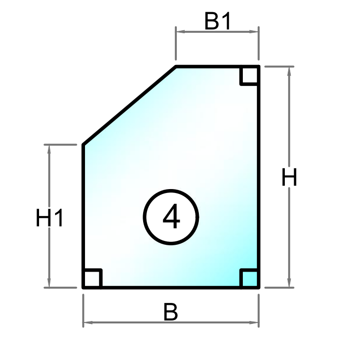 Figur 4 - Polycarbonat - 2 mm - 10 mm - Tilskåret.