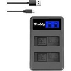 Probty 7.4v 1500 mah en -el14 en el14 en-el14a batteri + lcd dubbel laddare för nikon p7800,p7100,d3400,d5500,d5300,d5200,d3200 - 1 uppsättning
