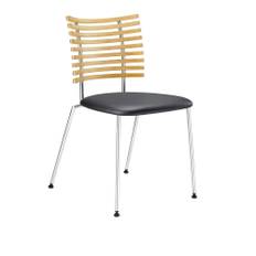 Naver Collection - Tiger Oljad Ek - Rostfritt Stål/Svart Naver Select Läder - Matstolar - Henrik Lehm - Svart - Läder/Metall/Trä