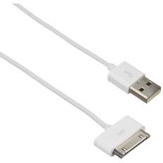 Logitec Dock Cable to USB Cable for iPhone 30-Pin 4/4S/iPad/iPod, 0.5m, White, LHC-UADH05WH vit