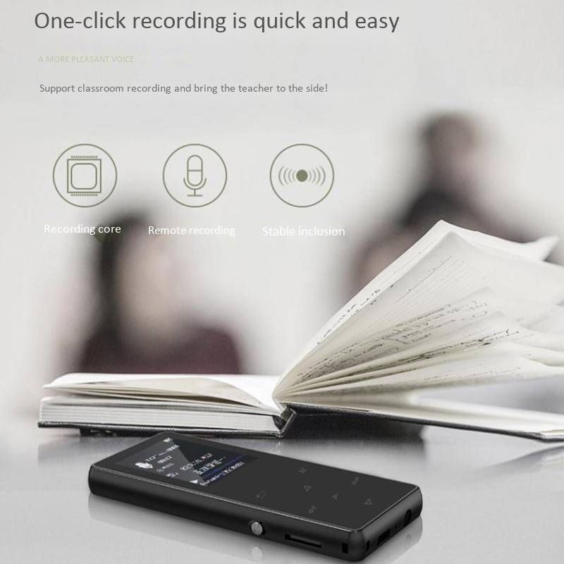 K1 1.8 tum 8g mp3 kontakt sn bluetooth mp3 spelare fm-radio e-bok o musikspelare usb uppladdningsbar musikspelare