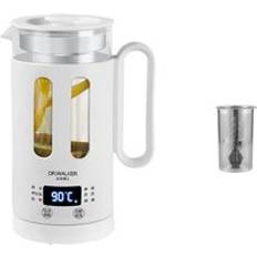Mini multifunktionell vattenkokare rostfritt stål hälsokonserverande kruka glas kokt varm tekanna vattenuppvärmningsflaska - Vit / Storbritannien