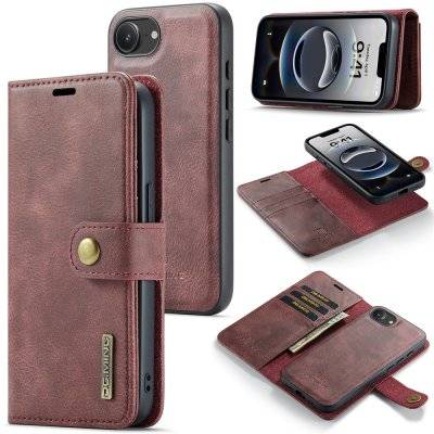 DG.MING 2-in-1 Magnet Wallet iPhone 17e Red