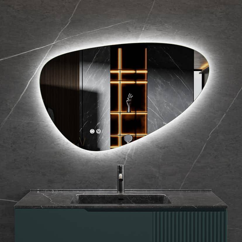 Badrumsspegel Lyfco med LED-Belysning 120x75 cm