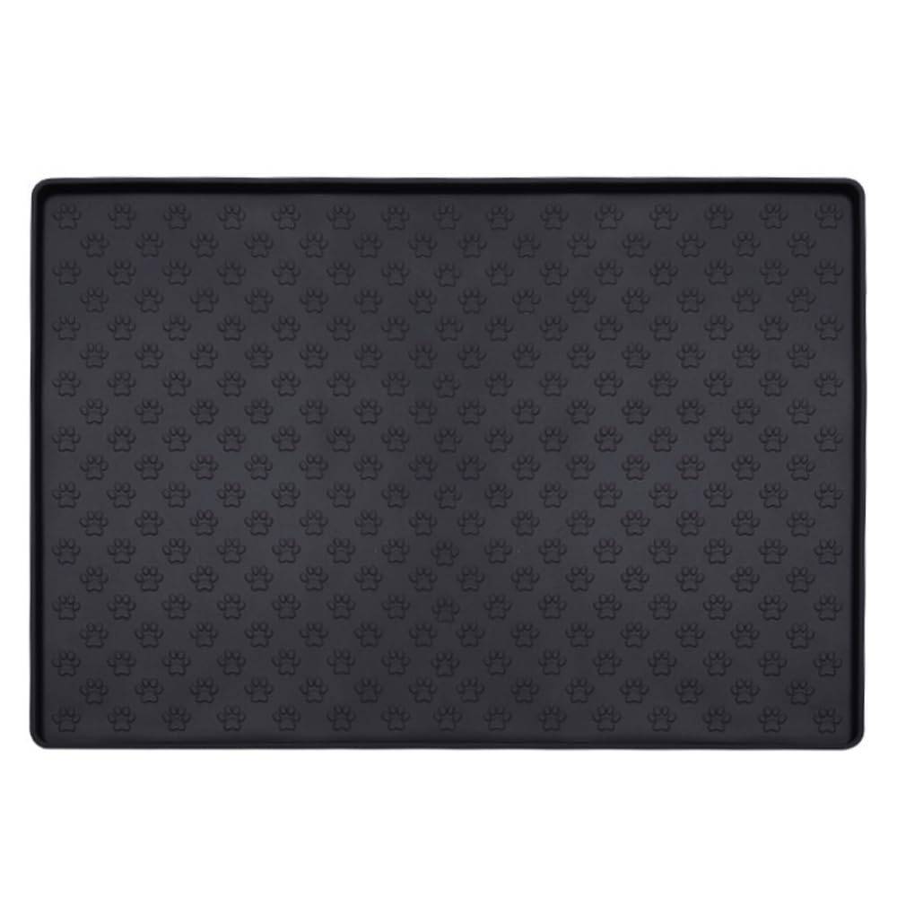 ideamall Silicone Dog Toilet Tray and Mat, Easy to Clean, 40x60cm (Black)