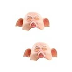 ifundom 2St Halloween Djurhuvudmask Djur Vuxen Kostym Helmask Vuxen Kostymer Cosplay Gris Läskig Djurmask Maskerad Latexmask Helmask Ansiktsmakeup Bal