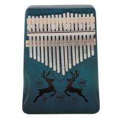 Finger Thumb Piano 17 Keys Exquisite Engraved Pattern Wood Kalimba Thumb Piano Musical Instrument