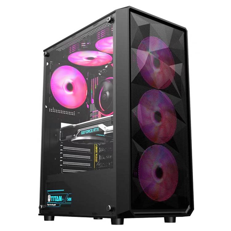 RUIX fast transmission atx gaming case tempered glass atx computer case oem pc cabinet