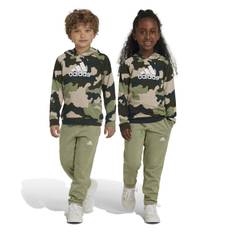 Adidas Essentials Allover Print Hoodie Set Kids - Grøn Camouflage