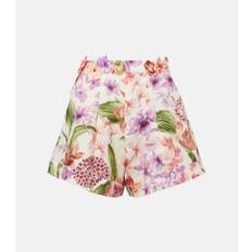 Agua by Agua Bendita Floral high-rise linen shorts - multicoloured - XS
