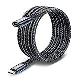 Aceyoon USB C-förlängning 2 m, USB3.2 Gen2/10 Gpbs/100 W USB C-kabel förlängning stöder PD snabbladdning och 4K@60Hz video typ C-kontakt till uttag för PSVR2, MacBook Pro/Air, Hub, surfplatta